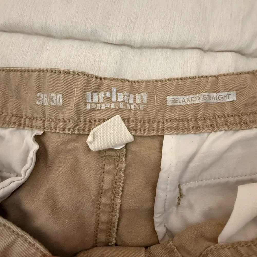 Urban Pipeline Relaxed Straight Leg Tan Pants